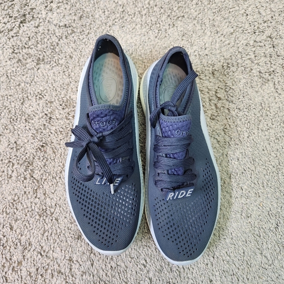 CROCS Shoes Crocs Womens Lite Ride Grey Rubber Tennis Shoes Size 9